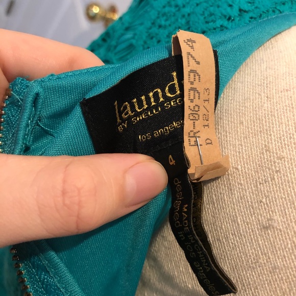 LAUNDRY TURQUOISE LACE BUSINESS/CASUAL DRESS - Picture 4 of 5